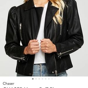 Chaser Women's Sleek Black Leather Jacket